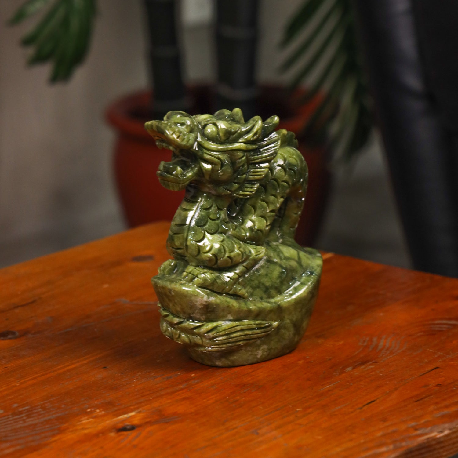 Jade Zodiac Dragon for Majestic Power 17cm