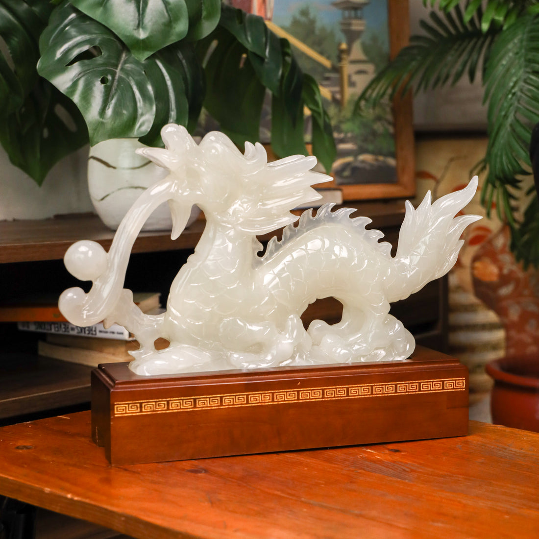 "Attract Power and Victory" - Jade Dragon 42cm
