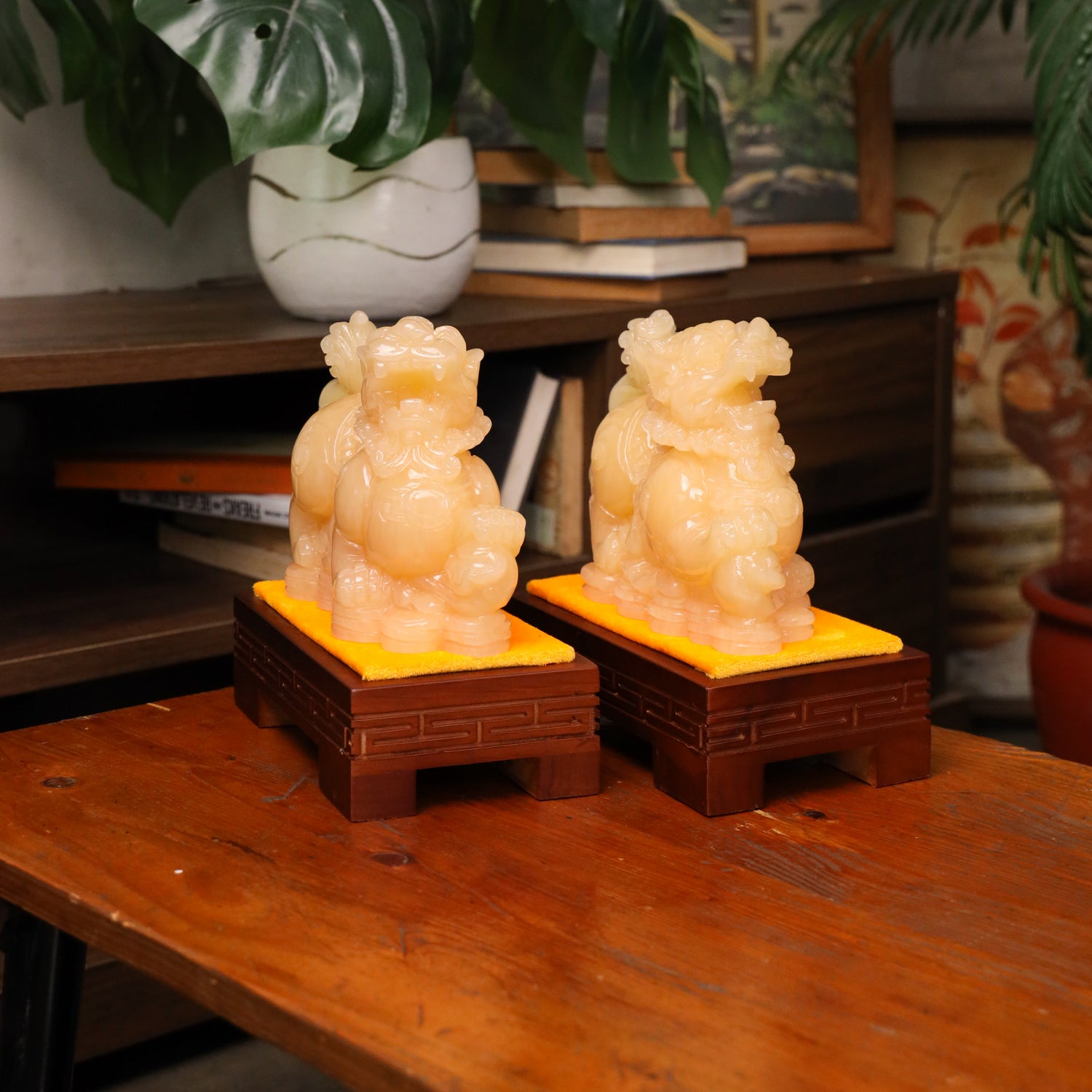 "Prevent Money Loss" - Jade Pi Yao Pair 20cm