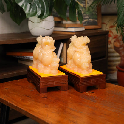 "Prevent Money Loss" - Jade Pi Yao Pair 20cm