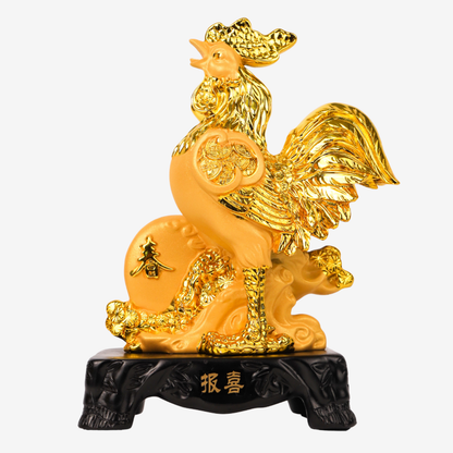 Golden Zodiac Rooster of Reliable Discipline 18cm