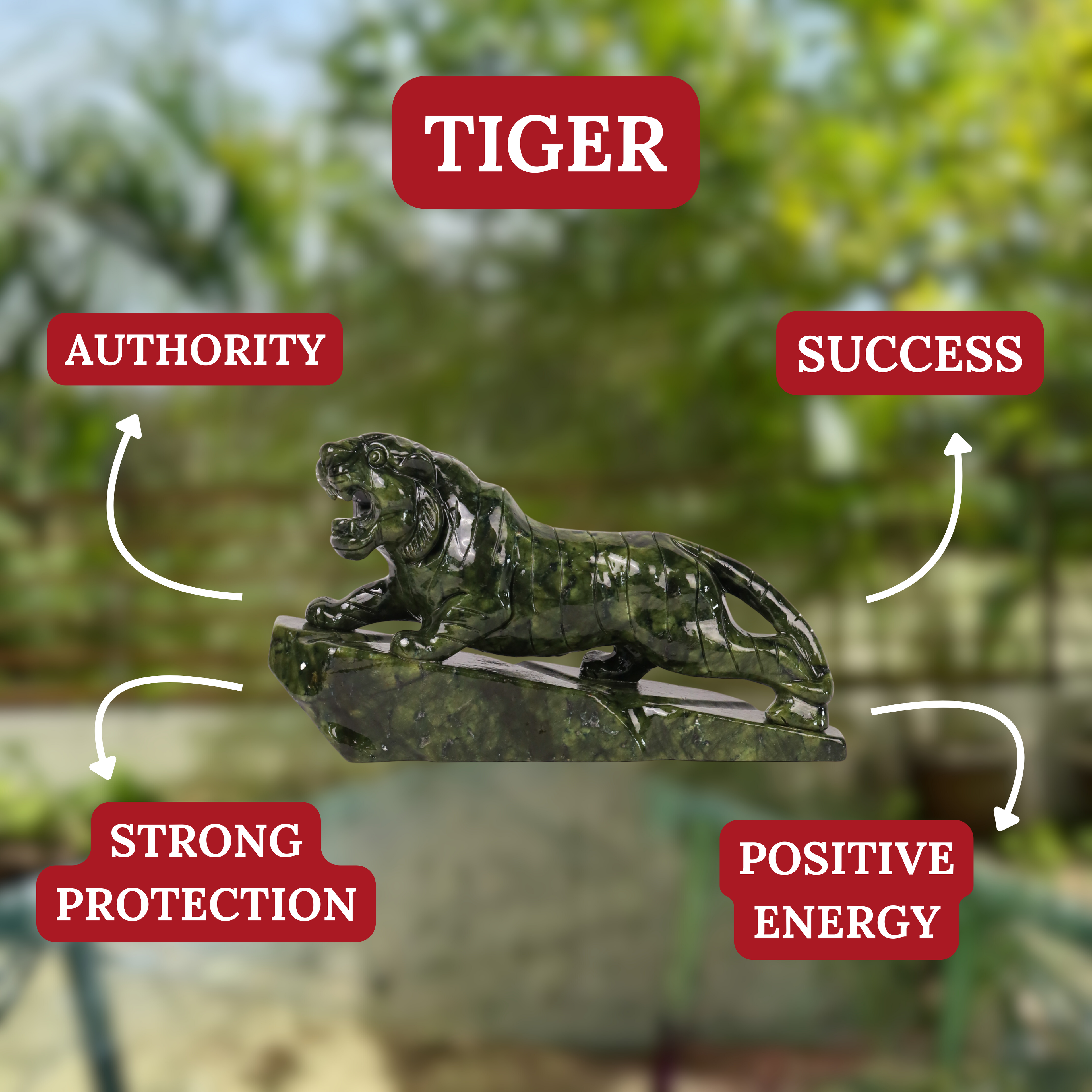 Powerful Jade Tiger of Dominance 28cm