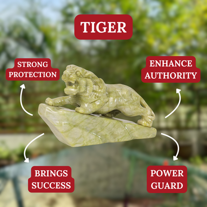 Light Jade Tiger of Dominance 30cm