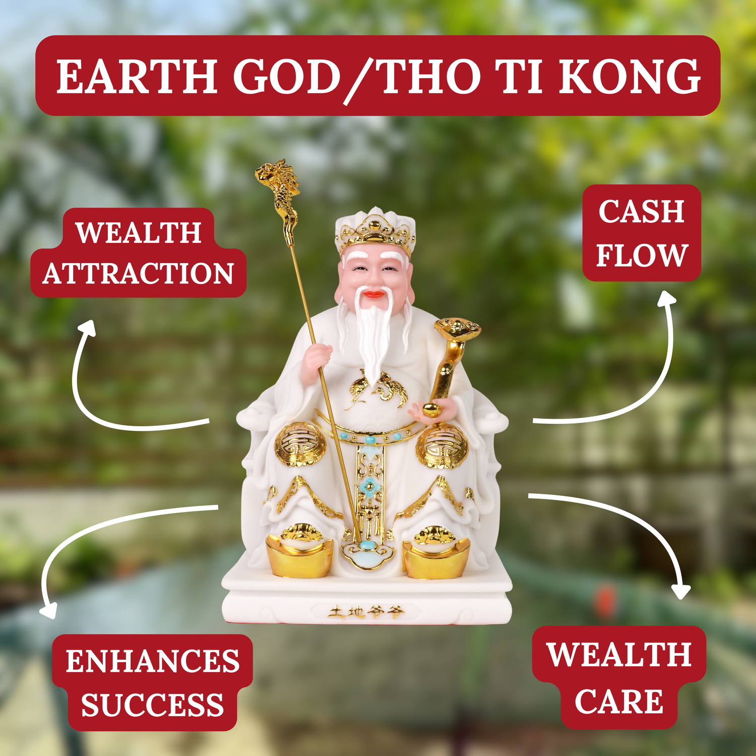 Earth God Tho Ti Kong for Blessings at Home 30cm