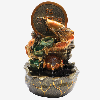 Fountain of the Fortune Fish Arowana 45cm