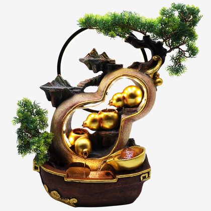 Illuminated Wu Lou Fountain of Health Energy 47cm