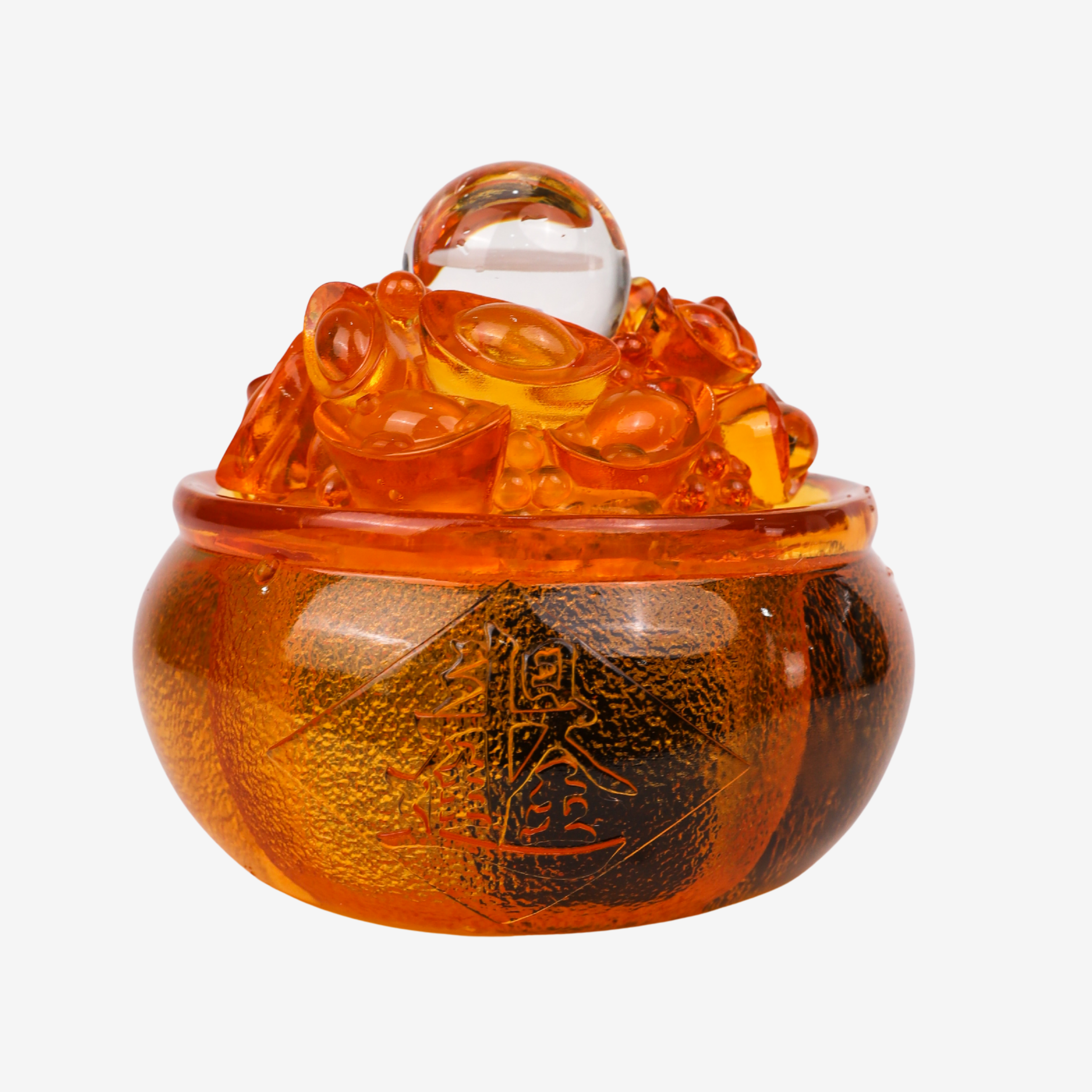 Radiant Orange Water Fountain of Riches 17cm