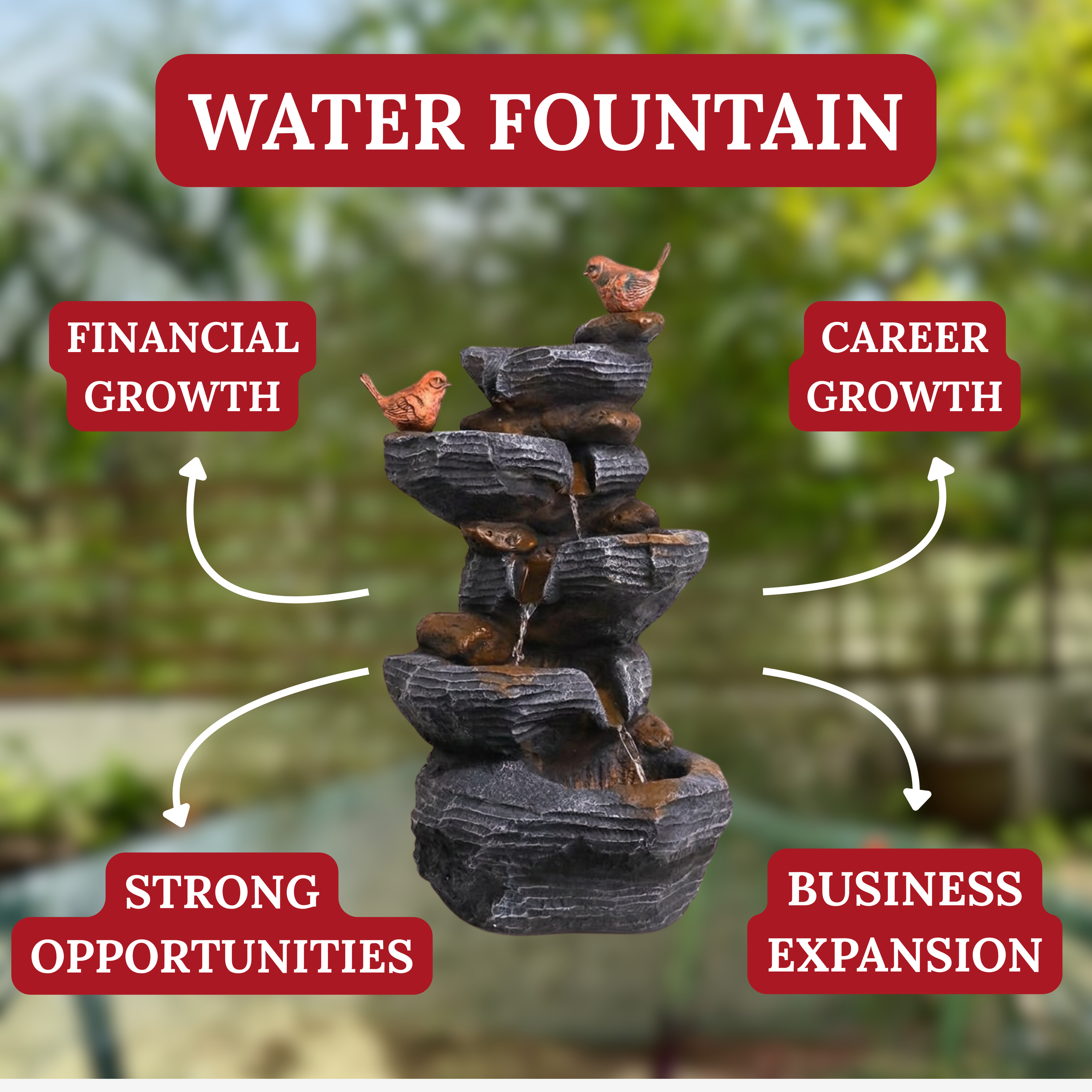 Peak of Prosperity Water Fountain 68cm