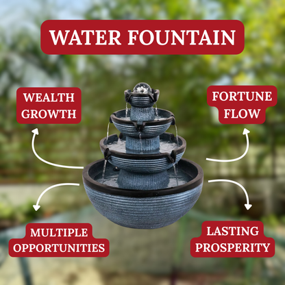 Four Tiers of Wealth Flowing Fountain 40cm