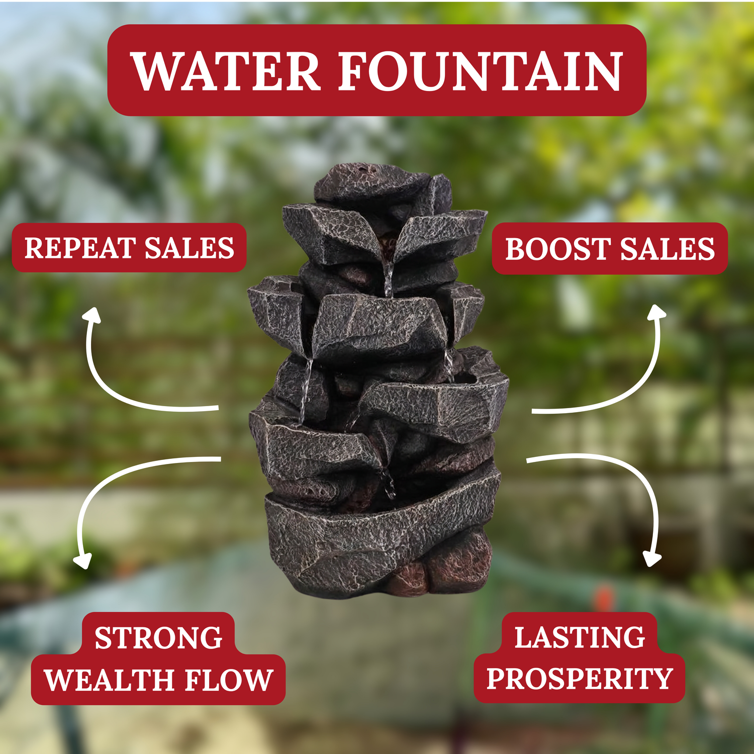 The Bold Cascade Water Fountain 46cm