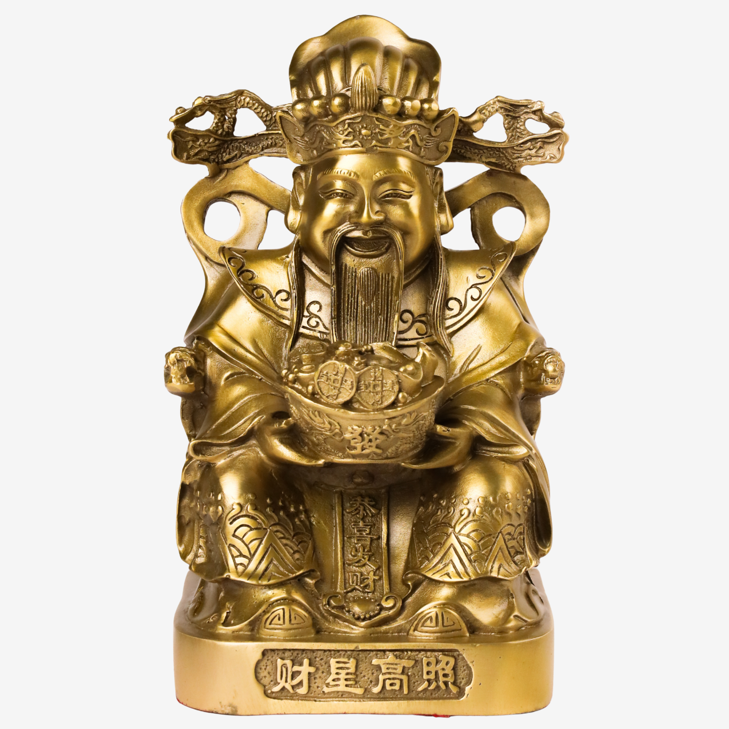 Brass Cai Shen the God of Wealth 21cm