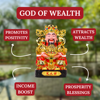 God of Golden Fortune Cai Shen 15cm
