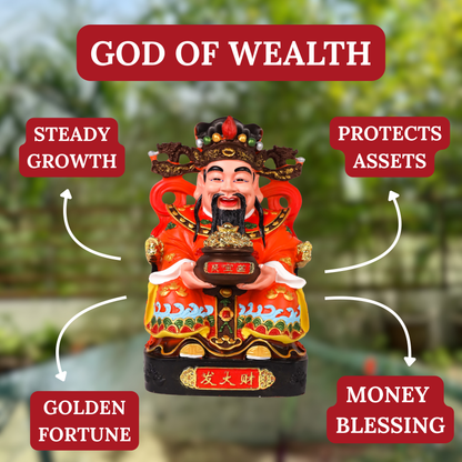 Auspicious Red God of Wealth 29cm