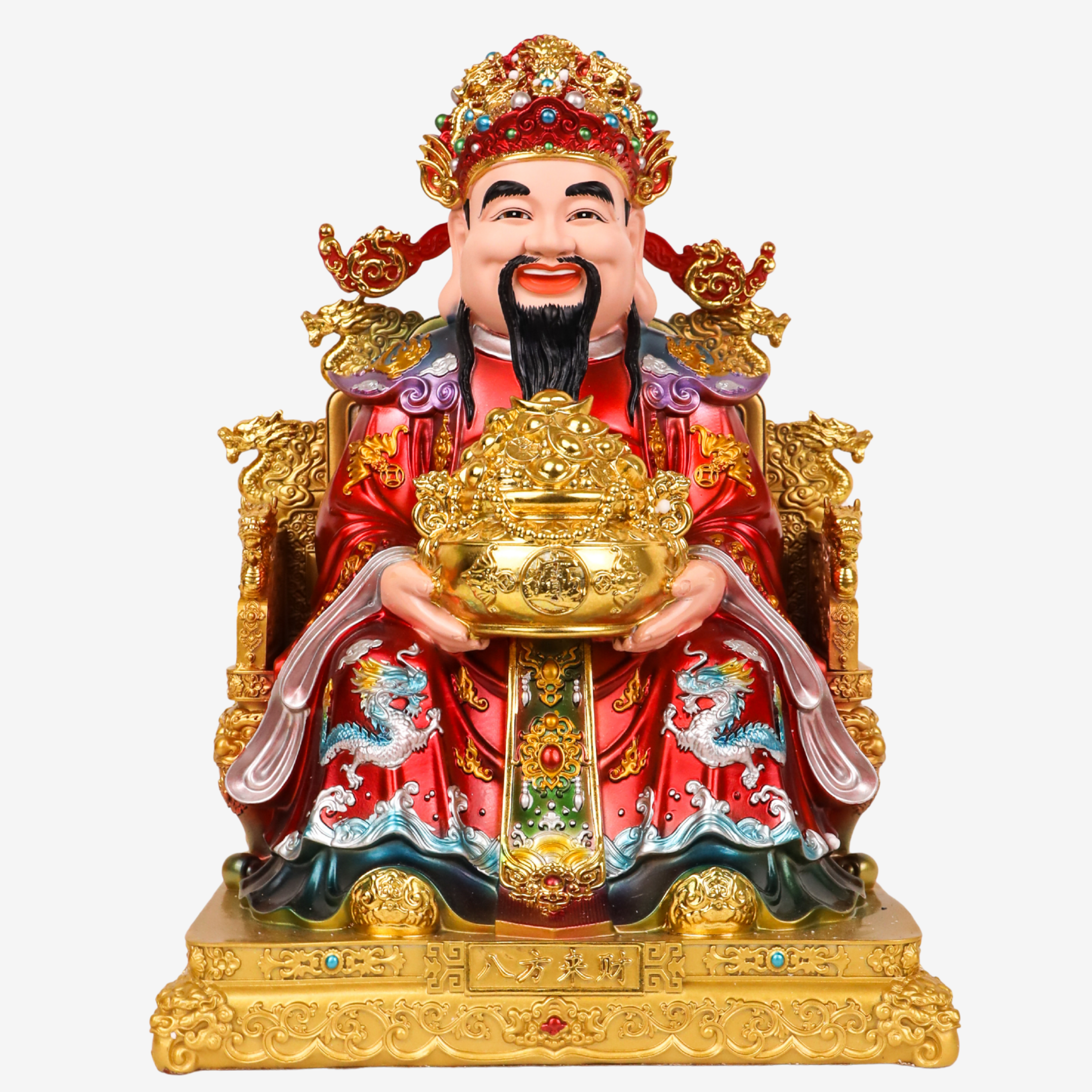 Ruby &amp; Gold God of Wealth Cai Shen 31cm