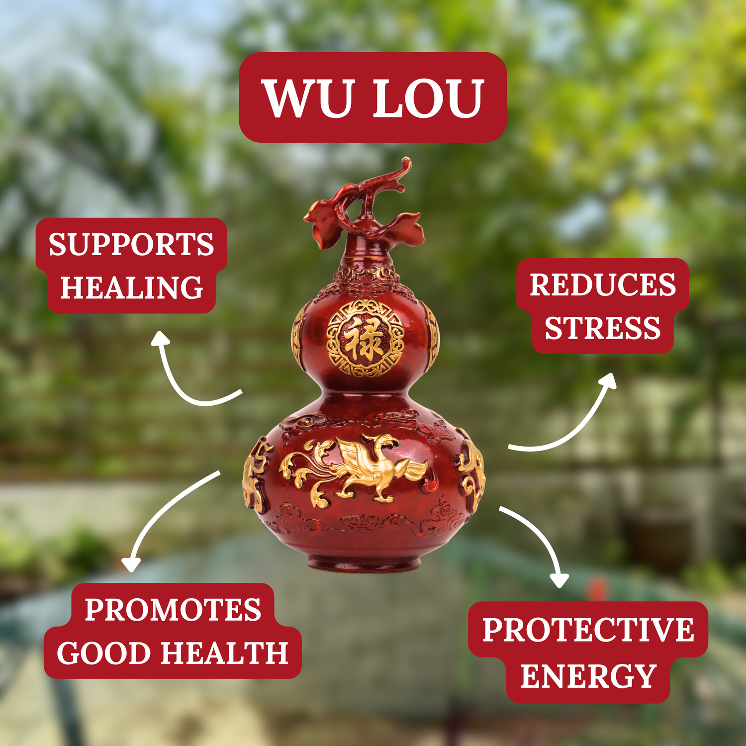 Powerful Life Force - Crimson Wu Lou 24cm