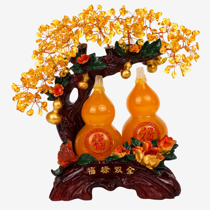 Double Wu Lou Tree for a Prosperous Life 26cm