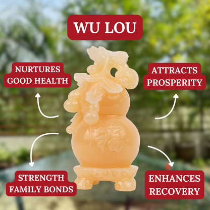 "Bless Family With Health" - Jade Wu Lou 26cm