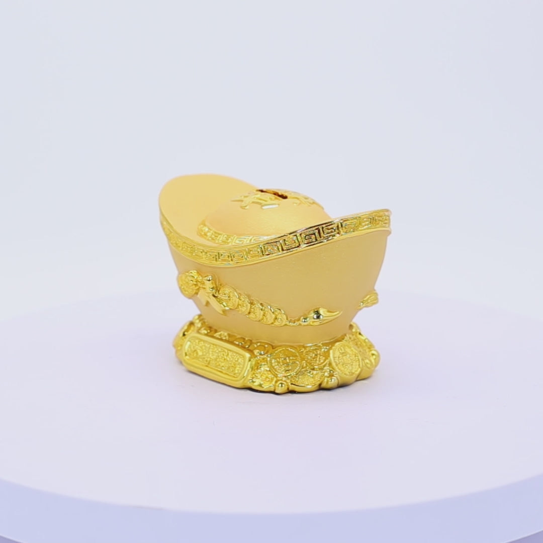 Classic Gold Ingot of Financial Security 15cm