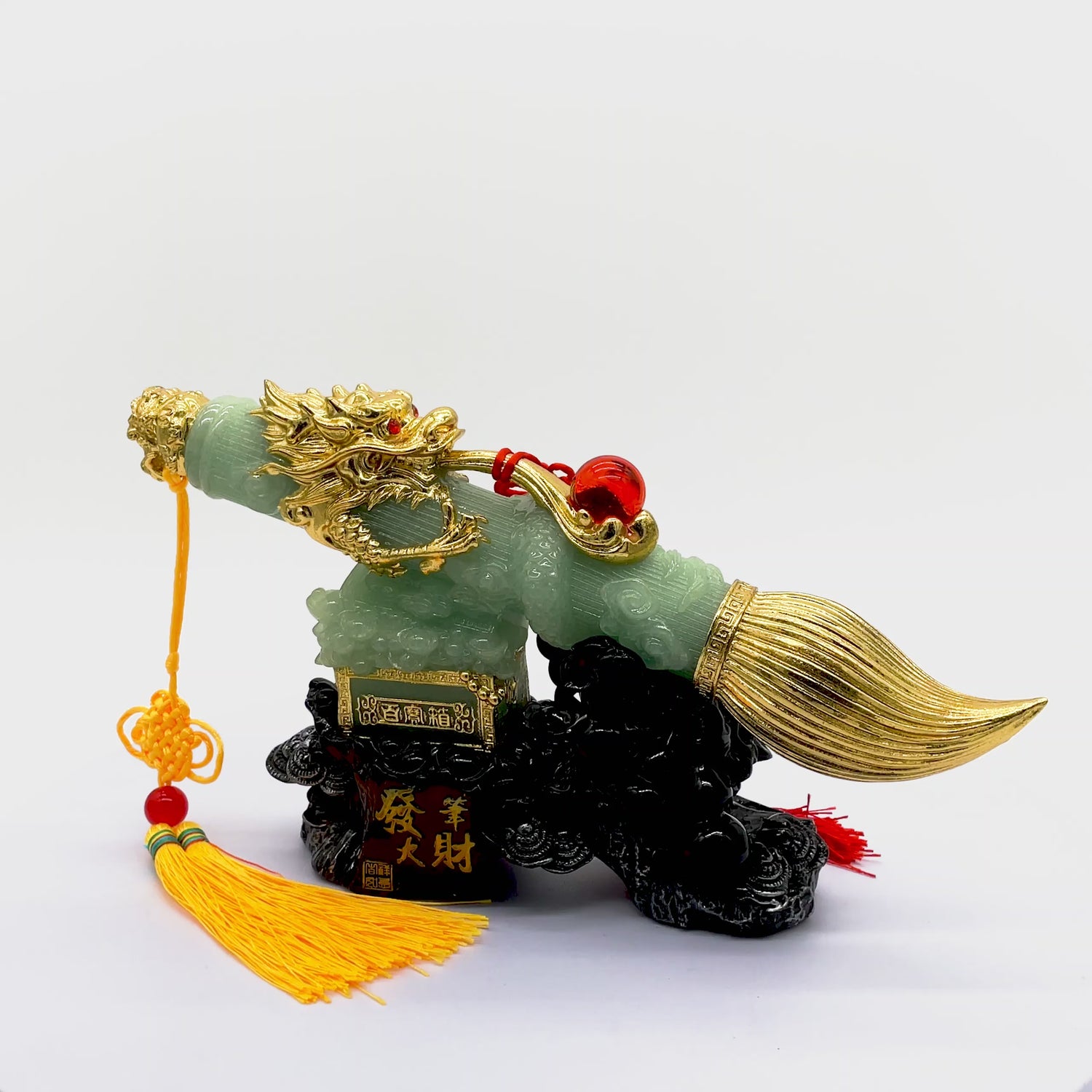 Elegant Jade Calligraphy Brush for Intellect 31cm