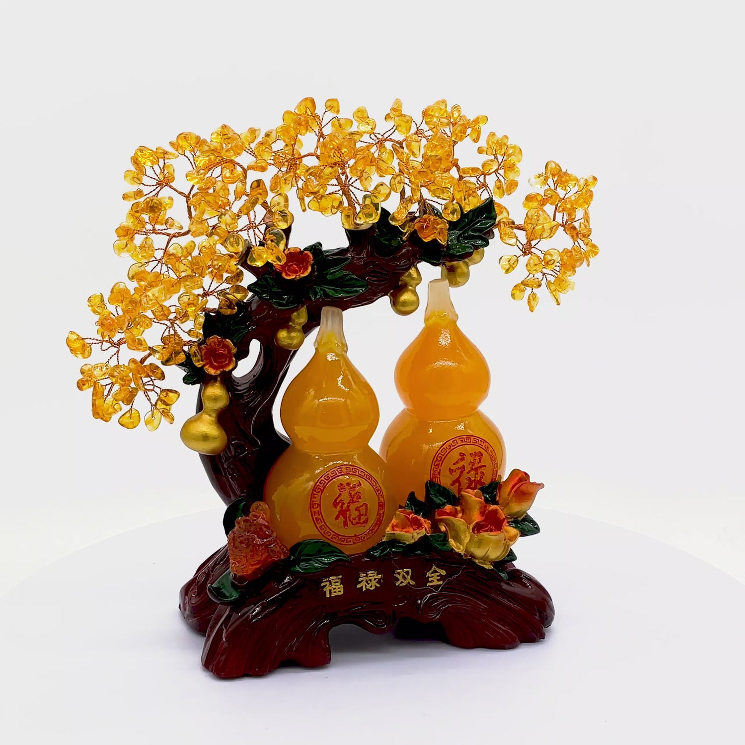 Double Wu Lou Tree for a Prosperous Life 26cm