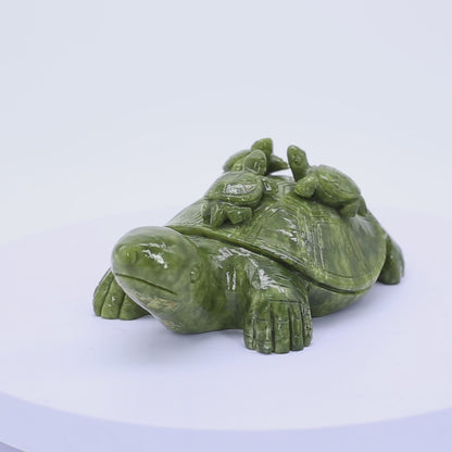 Parent &amp; Baby Jade Turtles of Safety &amp; Stability 25cm