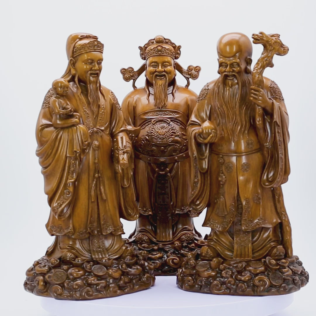 Ancient Fuk Luk Sau Set for Life Success 40cm