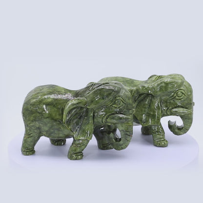 Mighty Protector Jade Elephants 23cm