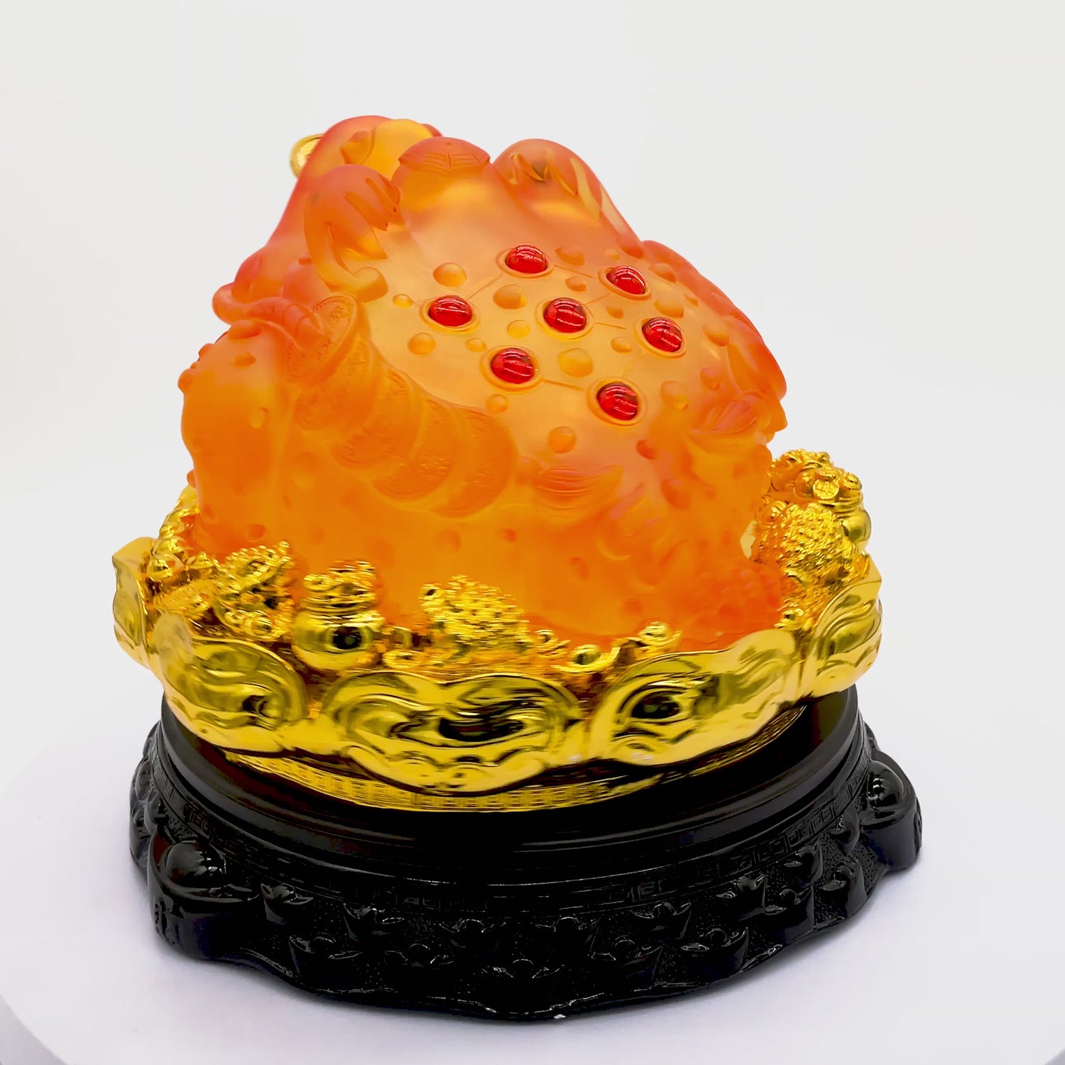 Amber Glow Money Frog of Wealth 25cm