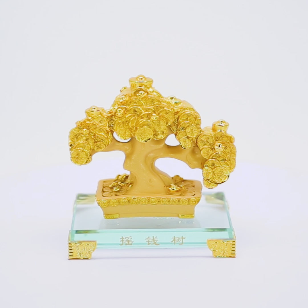 Golden Coin Tree of Growing Fortune 14cm