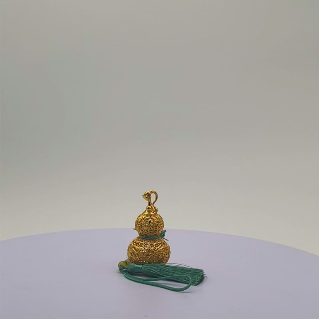 Lifelong Strength Brass Wu Lou Charm 8cm