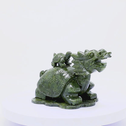 Jade Dragon Turtle of Generational Prosperity 25cm