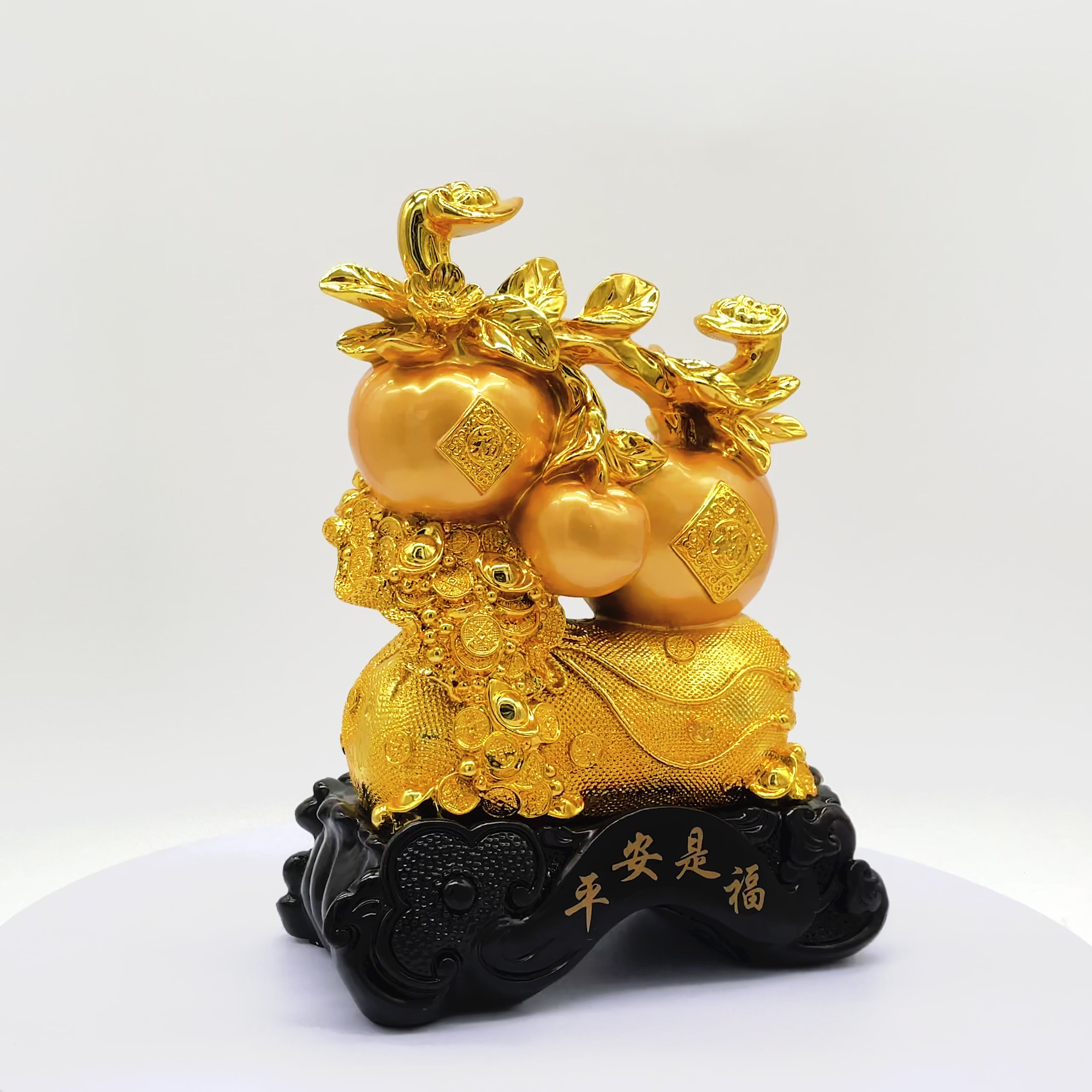 Three Golden Apples of Happiness 27cm