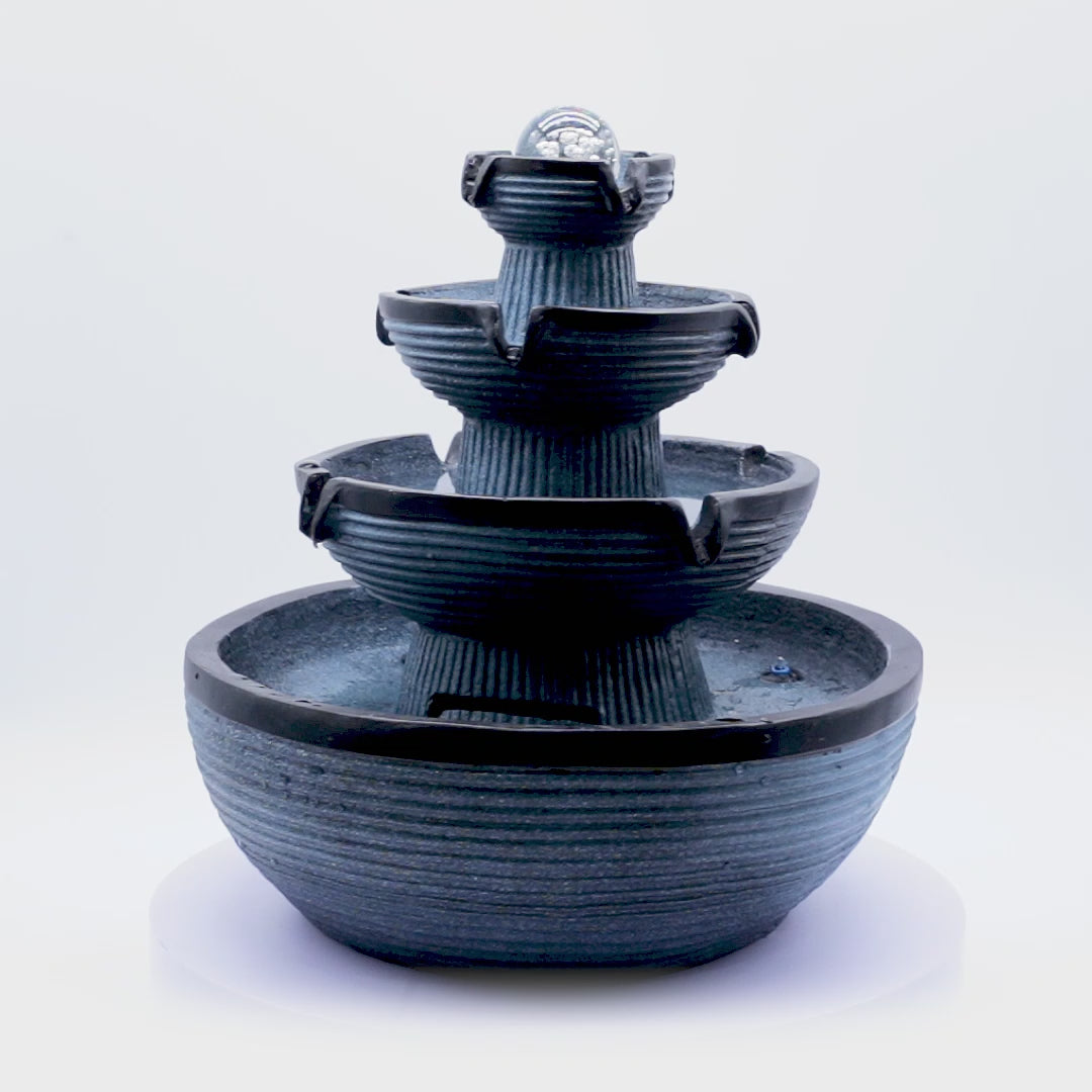 Four Tiers of Wealth Flowing Fountain 40cm