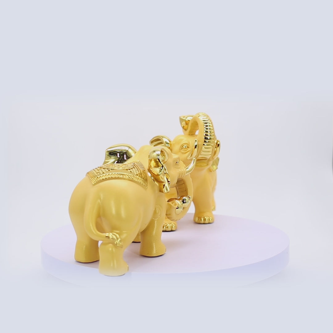 Loyal Golden Elephants of Protection 25cm