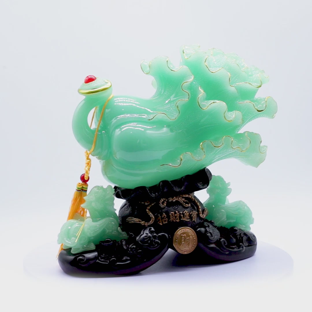 Protected Fortune Ice Jade Wealth Cabbage 32cm