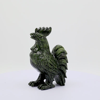 Jade Zodiac Rooster for Strong Diligence 17cm
