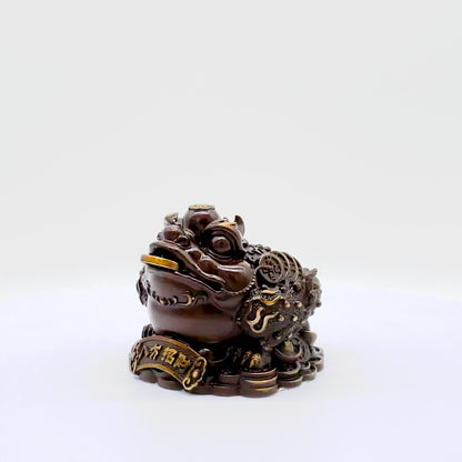 Wealth of the Earth - Brass Money Frog 11cm