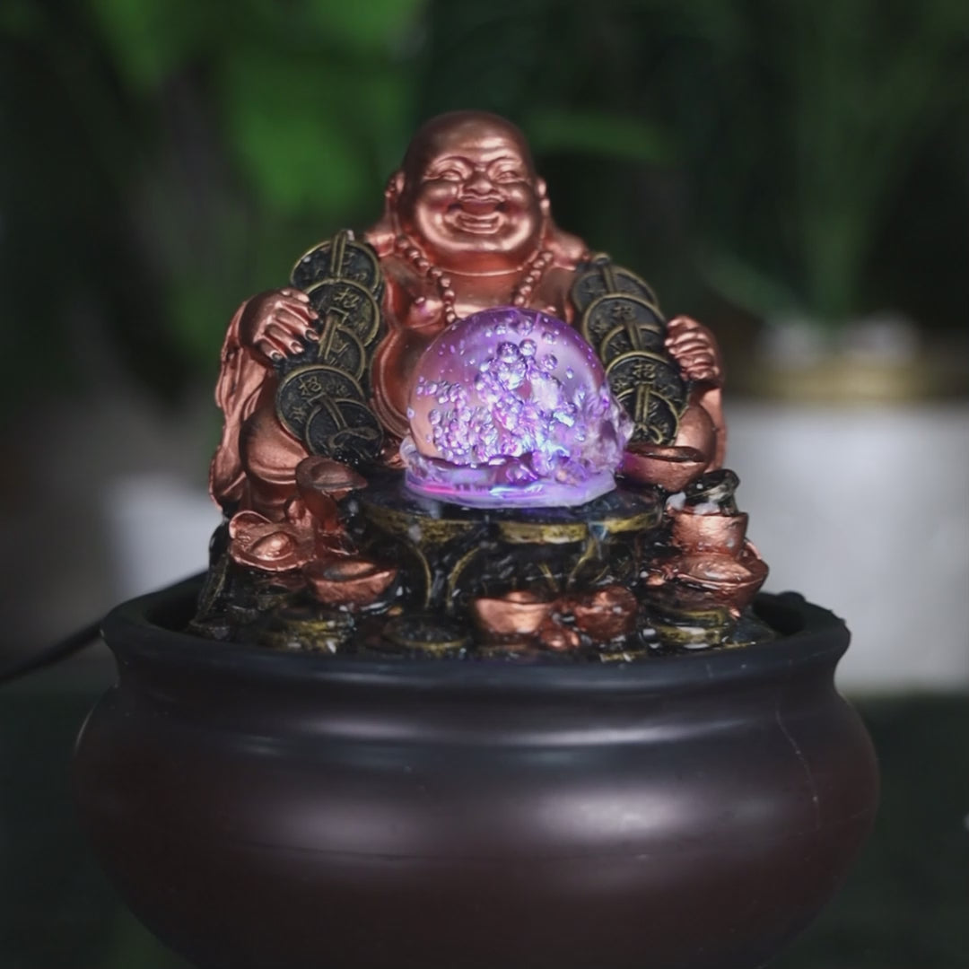 Happy Water Flow Buddha Fountain 20cm