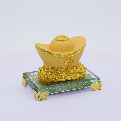 Golden Wealth Ingot for Everyday Savings 12cm