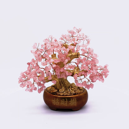 Rose Quartz Blossom Tree for Positive Energy 22cm
