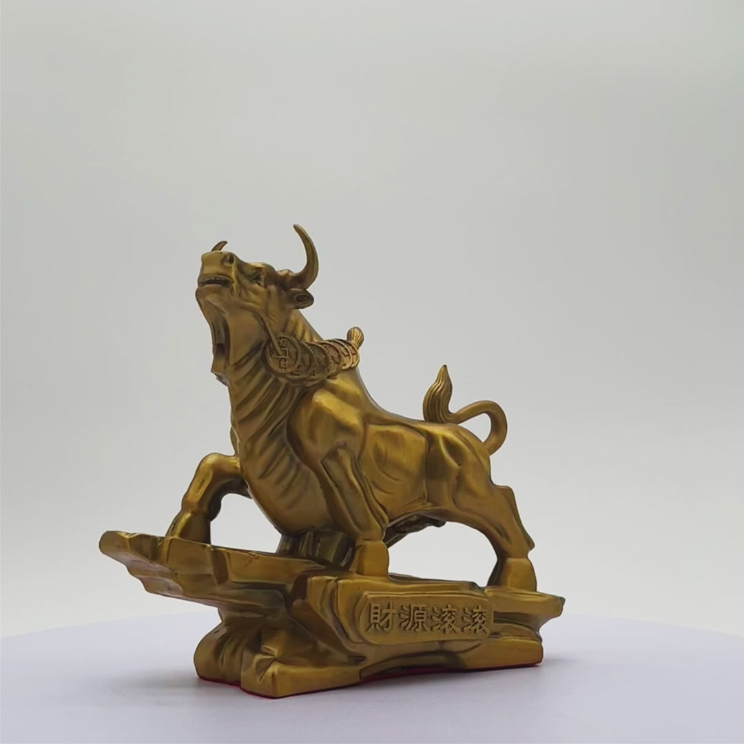 Brass Ox of Triumph &amp; Success 21cm