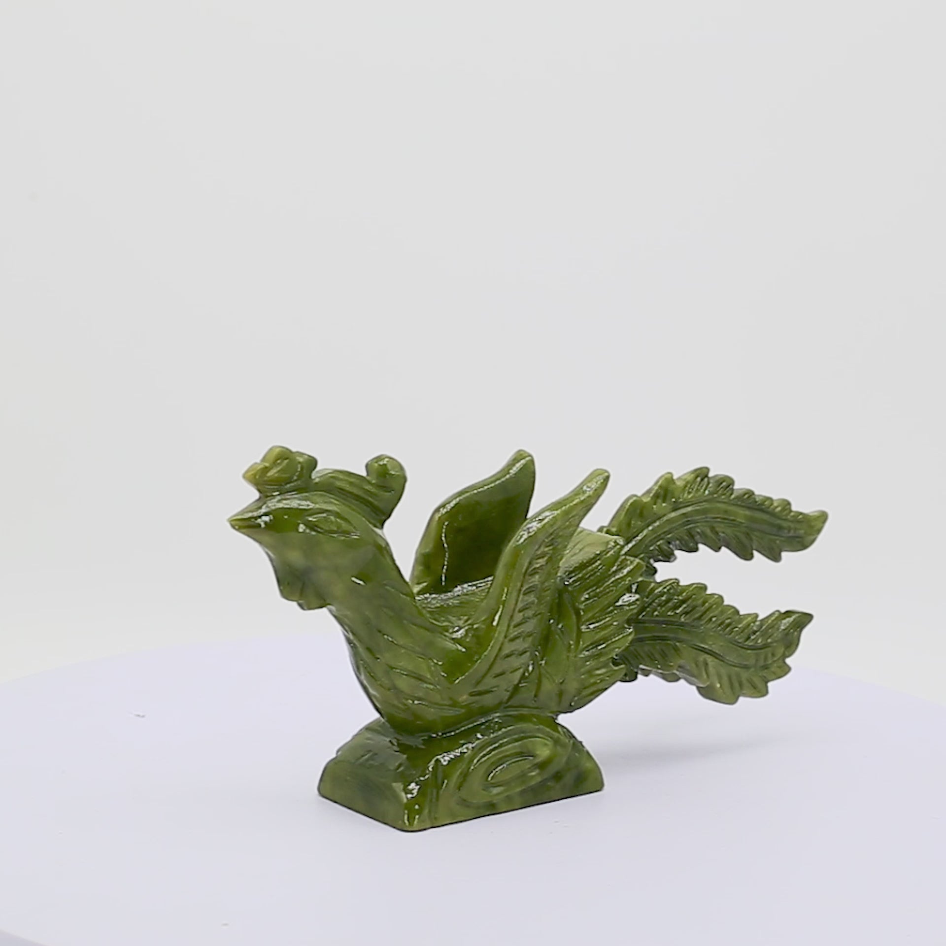 Jade Phoenix of Rising Grace 25cm