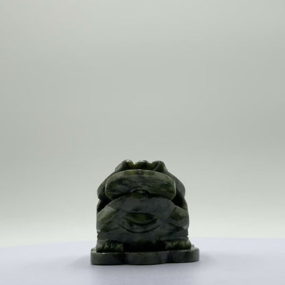 Little Jade Money Frog for Big Gains 11cm