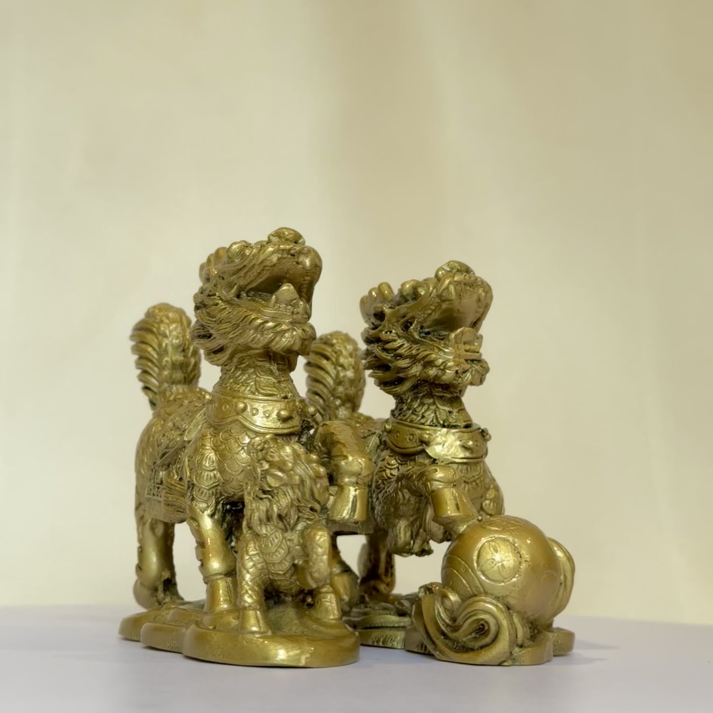 Bronze Qilin Pair Safety &amp; Protection 13cm