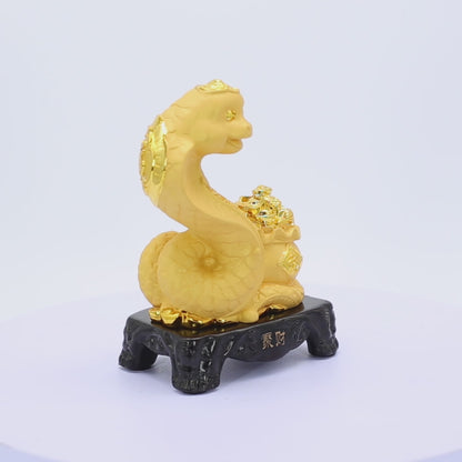 Golden Zodiac Snake of Strategy &amp; Wisdom 18cm