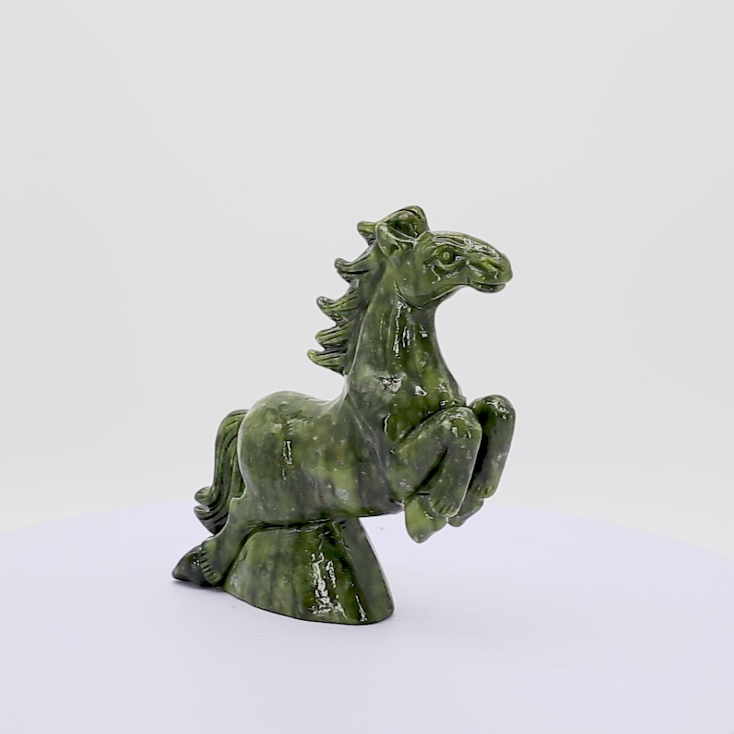 Jade Zodiac Horse for Determined Success 19cm
