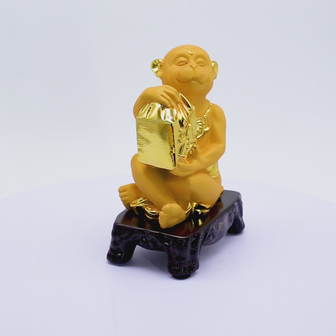 Golden Zodiac Monkey of Creative Success 18cm