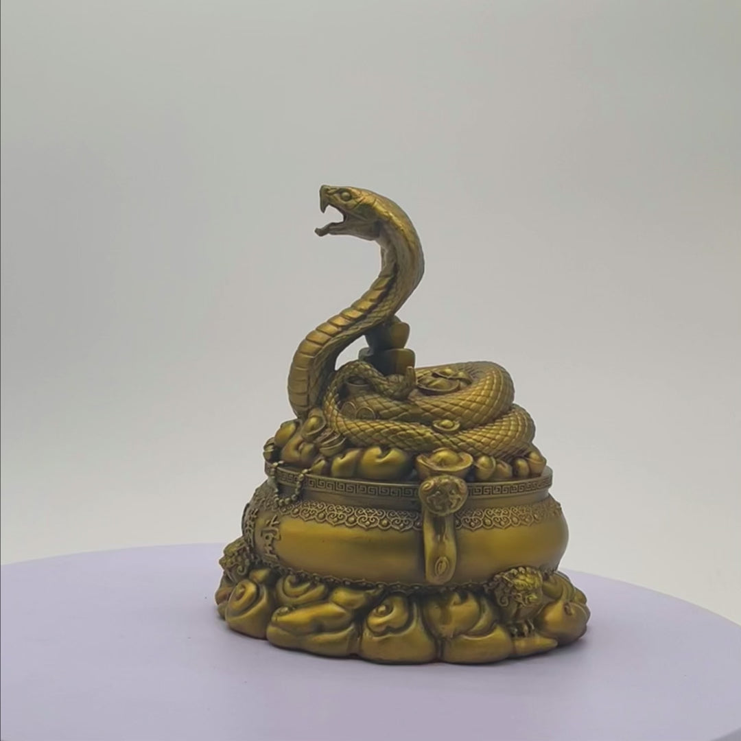 Brass Serpent of Sharp Success Snake 20cm
