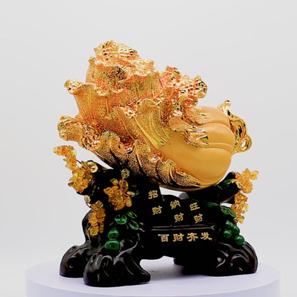 Golden Wealth Cabbage for Money Attraction 38cm