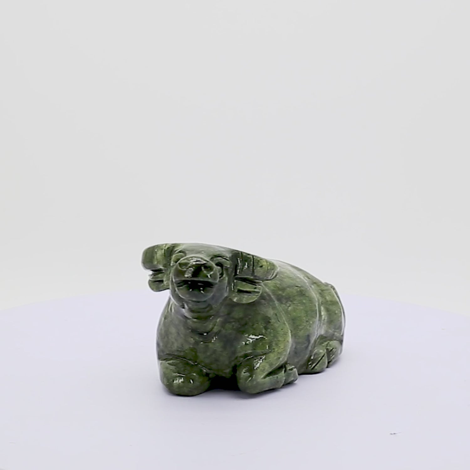 Jade Zodiac Ox for Reliable Progress 18cm